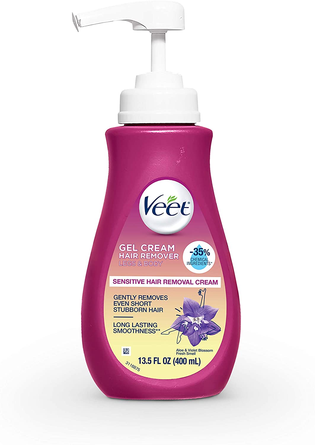 Veet Sensitive Hair Remover Gel Cream Pink, 13.5 Fl Oz (Packaging May Vary)