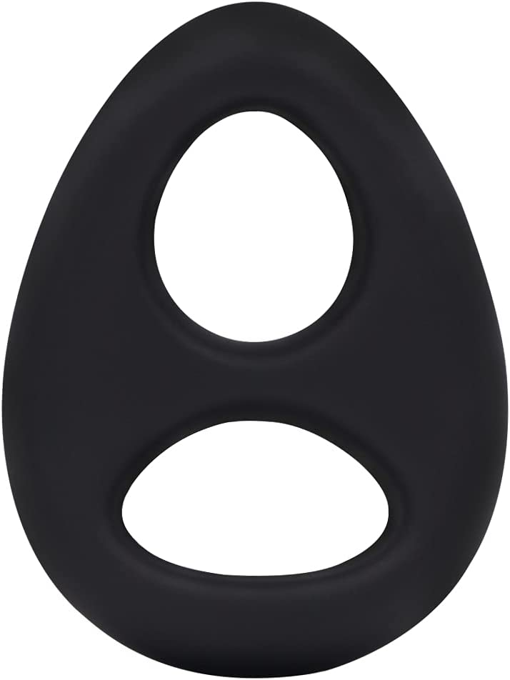 Premium Stretchy Silicone Penis Ring for Enhancing Erection, Smooth Soft Cock Ring Stimulate Dick Stronger Harder Longer Adult Sex Toys for Male and Couples Sexual Pleasure Stimulation (Black)