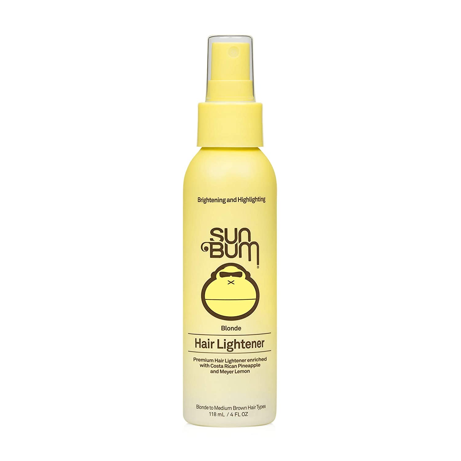 Sun Bum Blonde Formula Hair Lightener, 4 oz Spray Bottle, 1 Count, Blonde. For Blonde to Medium Brown Hair Types
