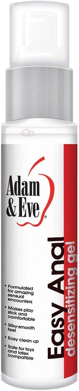 Adam & Eve Easy Anal Desensitizing Gel 1 oz. | Water Based Anal Lube for Men, Women, and Couples