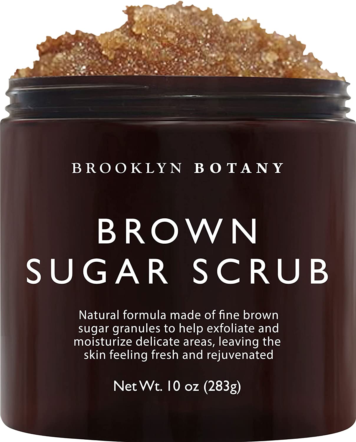 Brooklyn Botany Brown Sugar Body Scrub - 10 oz - Moisturizing and Exfoliating Body, Face, Hand, Foot Scrub - Fights Acne Scars, Stretch Marks, Fine Lines & Wrinkles, Great Gifts For Women & Men - 10 o