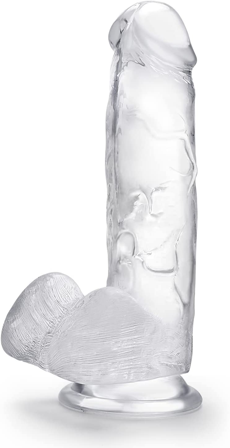 Realistic Dildo for Women: 6.5 Inch Clear Suction Cup Dildo for Beginners, Small Soft Silicone Penis Dildo Toy for Vagina G-spot and Anal Pleasure, Hands-Free Adult Sex Toy for Women Men Gay