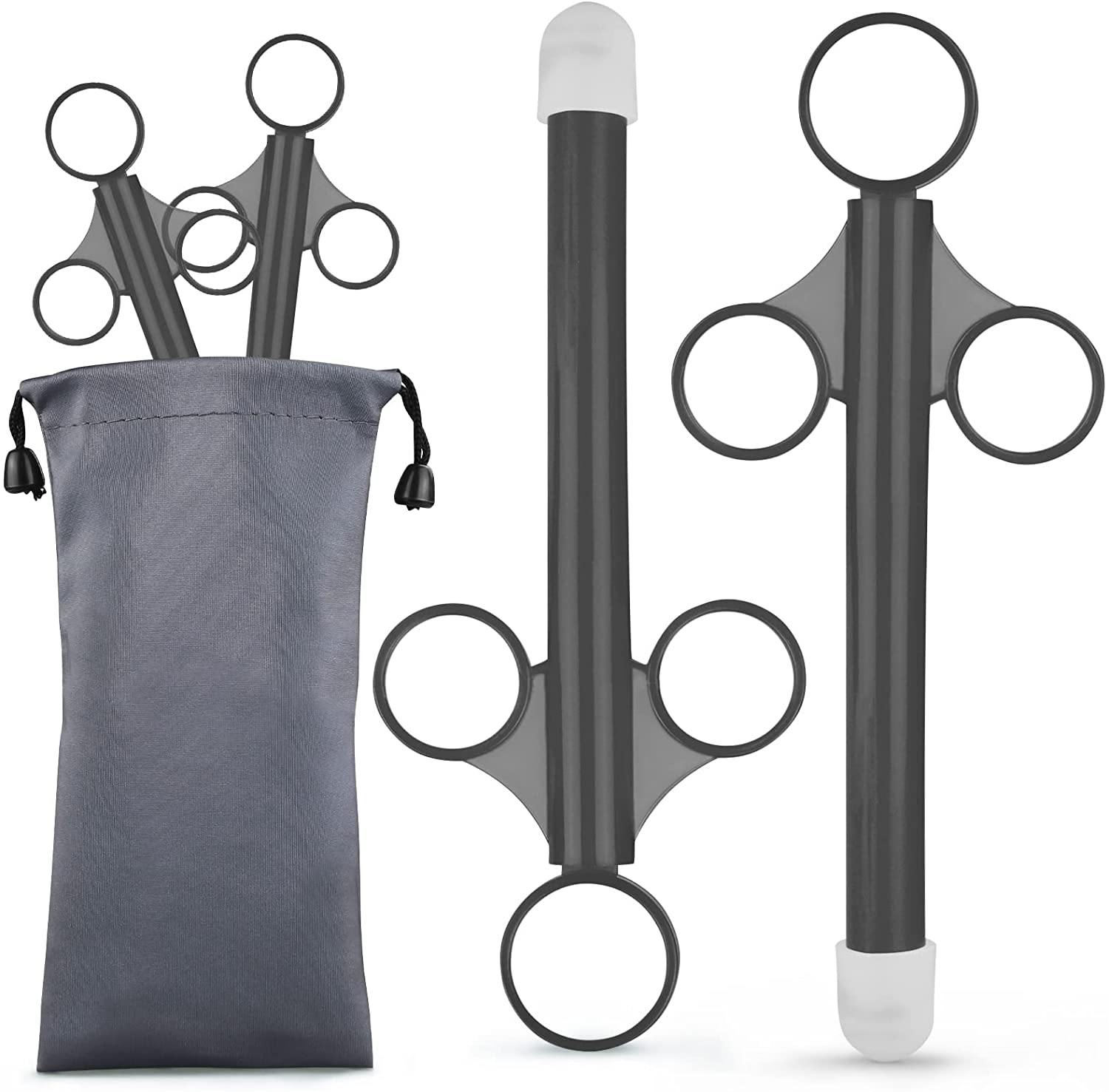 [2 Pack+Storage Bag]lube applicator for Women,Men,Precision Female Lubricant Tube applicator with [10ml Precision Markings][Easy use/Clean][Reusable][Silicone][no Disposable]